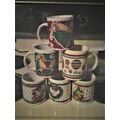 Ceramic Christmas/ Winter themed mugs set of 6