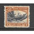 NIUE 1944 2d USED WMK 98 NZ SAILING CANOE SG91 ...