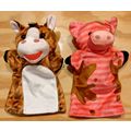 Lot of 2 Animal Hand Puppets Pink Pig & Horse P...