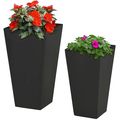 Set of 2 Modern Lightweight Black Outdoor Patio...
