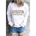 White Sweater Weather Vibrant Monogram Sweatshirt
