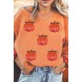 Orange Sequin Pumpkin Patched Twisted Rib Baggy...