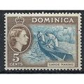 Dominica 1954 SG147 5c Light Blue & Sepia Brown...