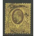 GB 1901 - 11 KEV11 3d Yellow/Purple jubilee pmk...