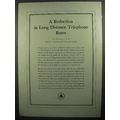 1930 Bell Telephone Ad - Reduction Long Distanc...