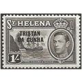 Tristan Da Cunha 1952 SG10 1/- Sepia Mounted Mi...