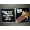 1991 PayDay Candy Bar Ad - How Many In a Year