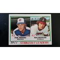 1978 Topps Card # 206 1977 Strikeout Leaders Ex...