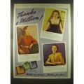 1939 Kotex Sanitary Products Ad - Thanks a million