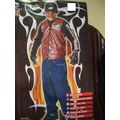 DEAD CITY CHOPPERS SKULL JACKET W/ MASK COSTUME...
