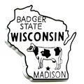 Wisconsin The Badger State Fridge Magnet