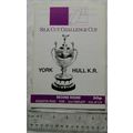 1986 programme York v. Hull Kingston Rovers, Ch...