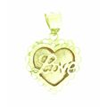 New 14K Gold Love Heart 2.54 Gr Pendant Charm p...