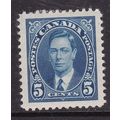 Canada 1937 George VI 5c Mint Hung SG 361 VGC
