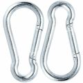 METAL CAMPING CARABINER 2 Heavy Duty Spring Loa...