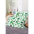 White St. Patrick Clover Print Nap Blanket 130*...