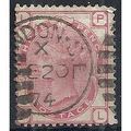 1874 SG144 3d Rose Plate 12 Good/Fine Used Chec...