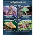 CENTRAL AFRICA 2015 SHEET MNH MOTHS BUTTERFLIES...