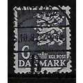 DENMARK 1946 ARMS 6K BLACK SG 348b FINE USED#