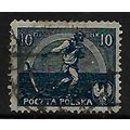 POLAND 1921 PEACE TREATY WITH RUSSIA 10M BLUE S...
