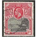 St Helena 1912 SG73 1d Black & Carmine-Red Fine...