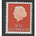 NETHERLANDS 1953 30c ORANGE QUEEN JULIANA SG 78...