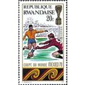 RWANDA, FOOTBALL, World Cup, Mexico, goal, gold 1970, 20c