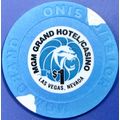 MGM Grand. $1 Casino Chip. Las Vegas, NV. Z07.