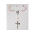 Rose Auto Rosary, October Birthstone with Two F...