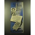 1949 Fatima Cigarettes Ad - Basil Rathbone - About this new long cigarette