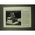 1958 Bausch & Lomb Balomatic Projector Ad - Always stays in focus