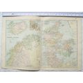 Vintage: Bacons engraved map Sheet 24 Norway, S...