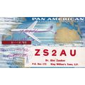 Pan Am American Planes Cape Town QSL 1970s Radi...