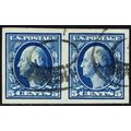 347, Used 5¢ Superb GEM Imperforate Pair - * St...