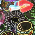 25 Neon Stickers Loose Random Selection age 16+...