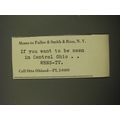 1959 WBNS-TV TV Station Advertisement - Memo to Fuller & Smith & Ross, N.Y.