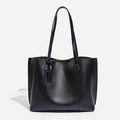 Women Vegan Leather Shoulder Purse Large Capaci...