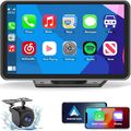 Wireless Carplay Screen for Car, 7" HD Portable...