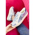 Silvery Star Sequin Patchwork Criss Cross Casua...