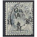 India 1903 O54 3 Pies Grey Service Fine Used. .