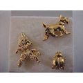Gold Lamb Hat Tack Lapel SET 3 Ladybug Terrier ...