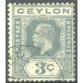 Ceylon stamps 1912 - SG339 - 3c KGV - used 6