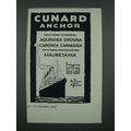 1919 Cunard Anchor Cruise Ad