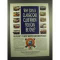 1993 Valvoline Oil Ad - Why Join A Classic Car Club?