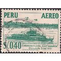 PERU, Gunboat Maranon, blue-green 1957, 40 Cvos