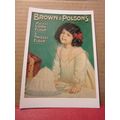 BROWN & POLSON'S CORN FLOUR unused postcard Mum...