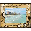 Myrtle Beach with Palm Tree Laser Engraved Wood...