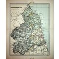 Northumberland, England, Map, Book Illustration...