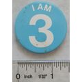 I am 3 Badge - blue