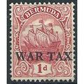 Bermuda 1918 SG56a 1d Rose-Red WAR TAX Mounted ...